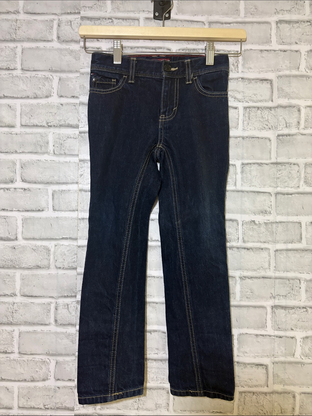 Tommy Hilfiger kids Dark Indigo Straight-Leg Jeans, size 6